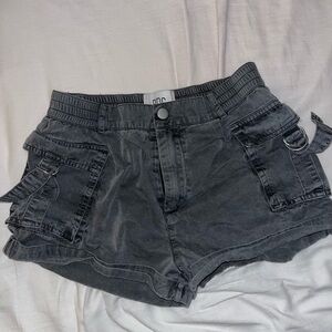 Urban Outfitters grey cargo mini shorts